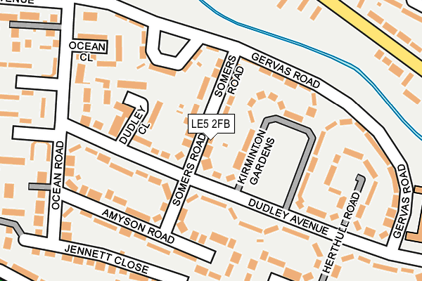 LE5 2FB map - OS OpenMap – Local (Ordnance Survey)