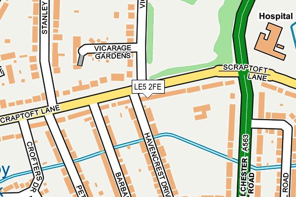 LE5 2FE map - OS OpenMap – Local (Ordnance Survey)