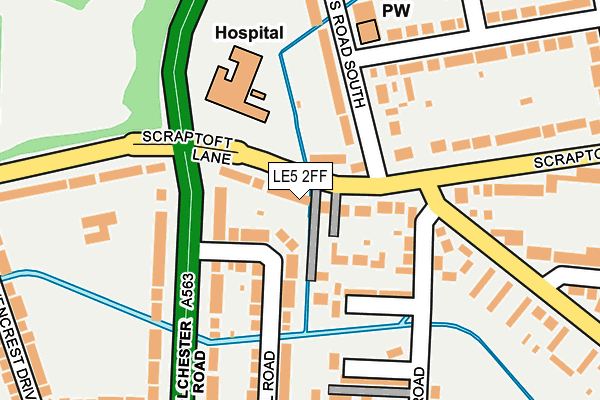 LE5 2FF map - OS OpenMap – Local (Ordnance Survey)