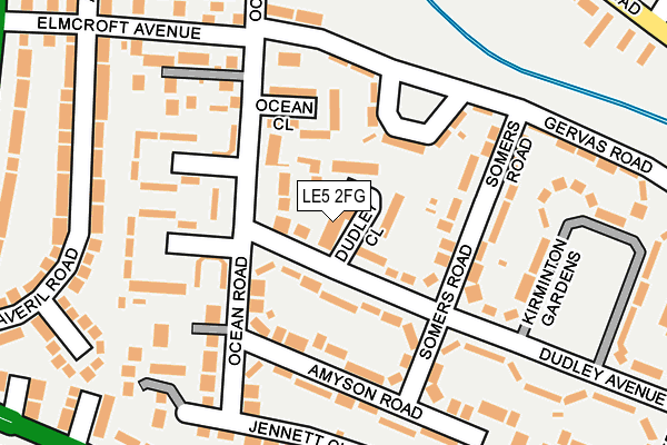 LE5 2FG map - OS OpenMap – Local (Ordnance Survey)