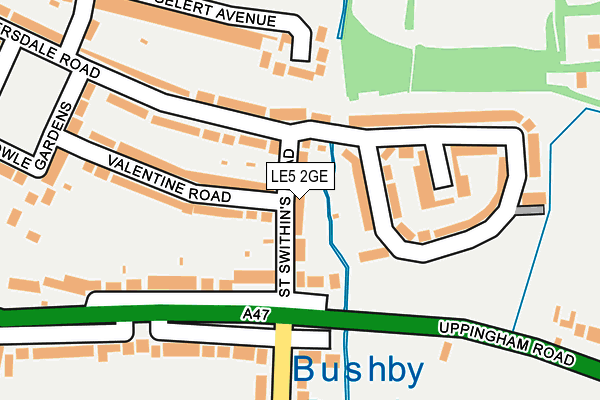 LE5 2GE map - OS OpenMap – Local (Ordnance Survey)