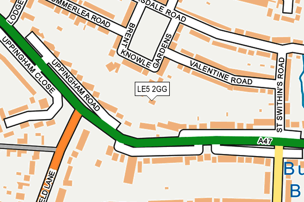 LE5 2GG map - OS OpenMap – Local (Ordnance Survey)