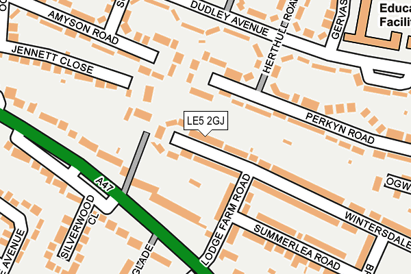 LE5 2GJ map - OS OpenMap – Local (Ordnance Survey)