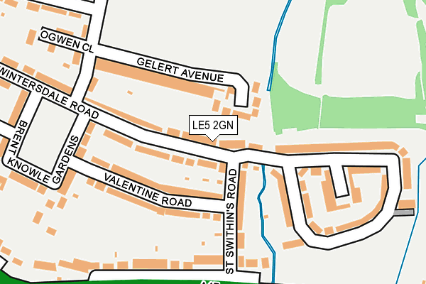 LE5 2GN map - OS OpenMap – Local (Ordnance Survey)