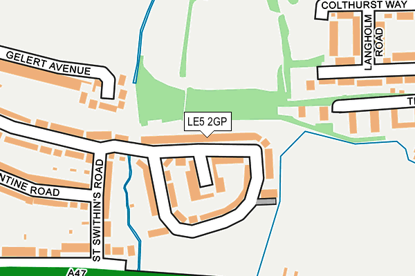 LE5 2GP map - OS OpenMap – Local (Ordnance Survey)