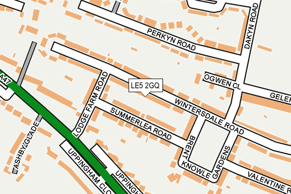 LE5 2GQ map - OS OpenMap – Local (Ordnance Survey)