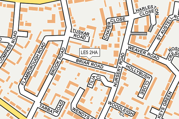 LE5 2HA map - OS OpenMap – Local (Ordnance Survey)