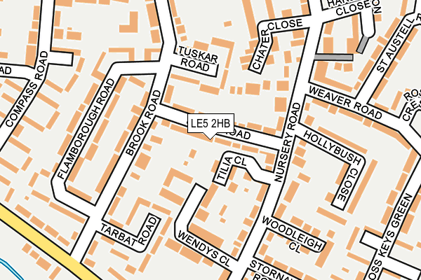 LE5 2HB map - OS OpenMap – Local (Ordnance Survey)