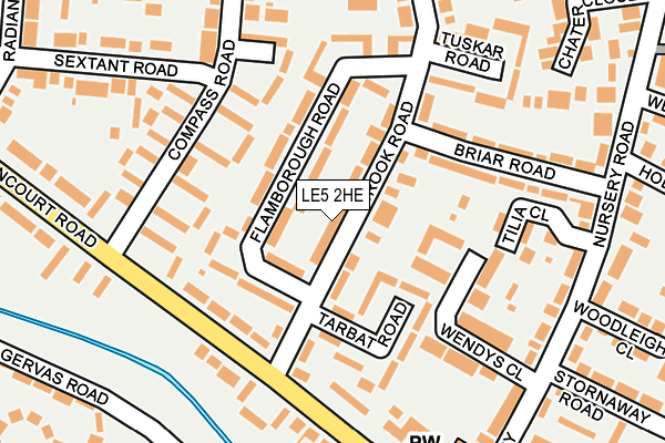 LE5 2HE map - OS OpenMap – Local (Ordnance Survey)