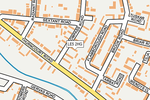 LE5 2HG map - OS OpenMap – Local (Ordnance Survey)