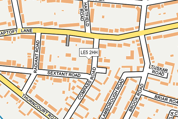 LE5 2HH map - OS OpenMap – Local (Ordnance Survey)