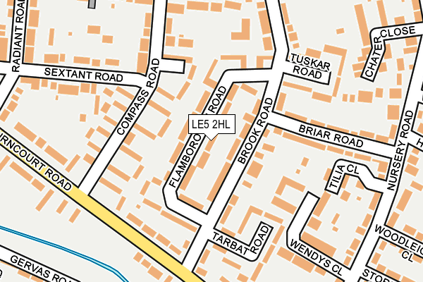 LE5 2HL map - OS OpenMap – Local (Ordnance Survey)