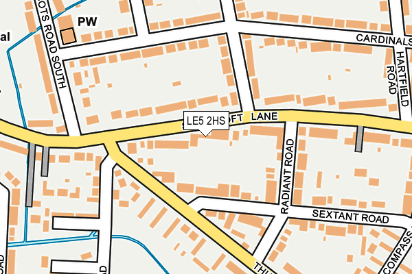 LE5 2HS map - OS OpenMap – Local (Ordnance Survey)