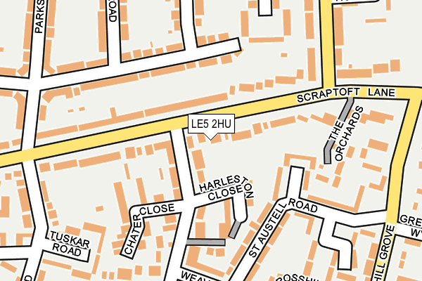 LE5 2HU map - OS OpenMap – Local (Ordnance Survey)