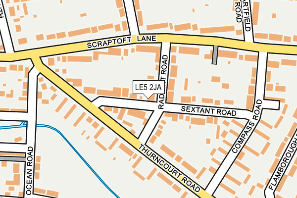 LE5 2JA map - OS OpenMap – Local (Ordnance Survey)