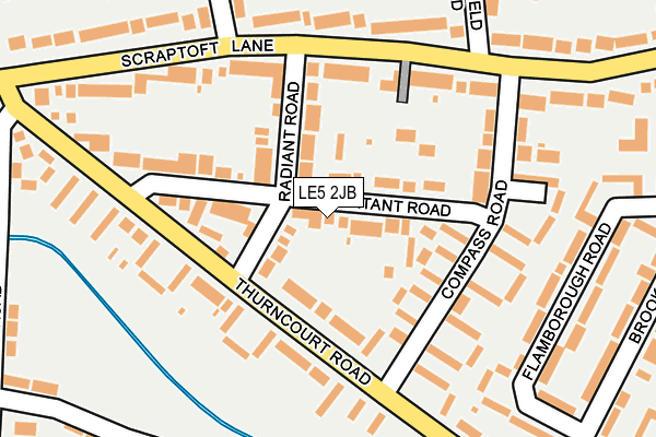 LE5 2JB map - OS OpenMap – Local (Ordnance Survey)
