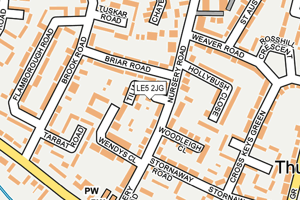 LE5 2JG map - OS OpenMap – Local (Ordnance Survey)