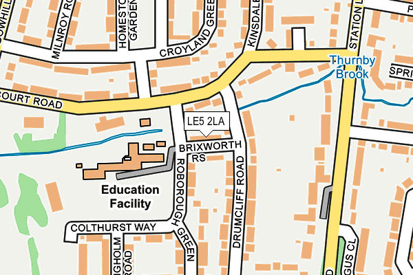LE5 2LA map - OS OpenMap – Local (Ordnance Survey)
