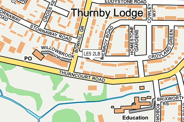 LE5 2LB map - OS OpenMap – Local (Ordnance Survey)