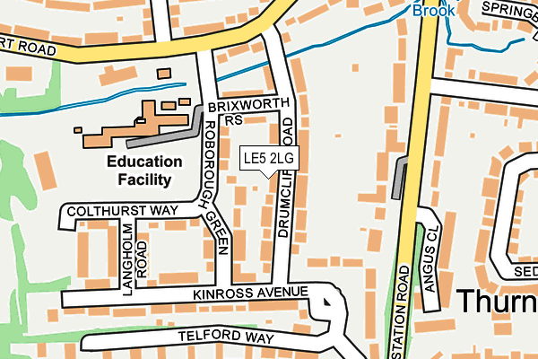 LE5 2LG map - OS OpenMap – Local (Ordnance Survey)