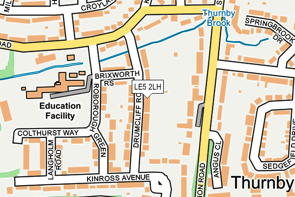 LE5 2LH map - OS OpenMap – Local (Ordnance Survey)