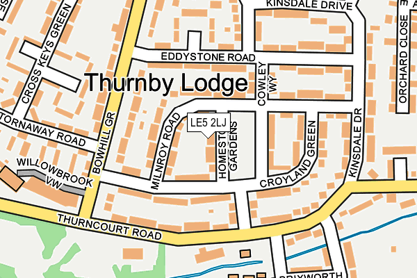 LE5 2LJ map - OS OpenMap – Local (Ordnance Survey)