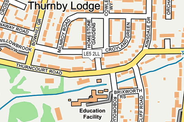 LE5 2LL map - OS OpenMap – Local (Ordnance Survey)