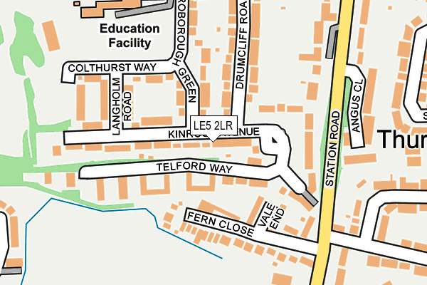 LE5 2LR map - OS OpenMap – Local (Ordnance Survey)