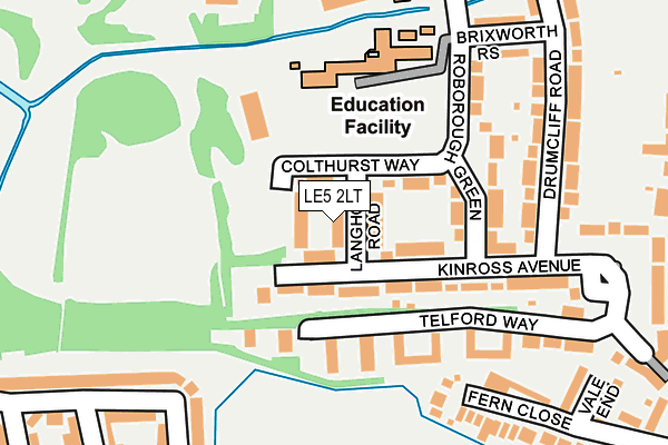 LE5 2LT map - OS OpenMap – Local (Ordnance Survey)