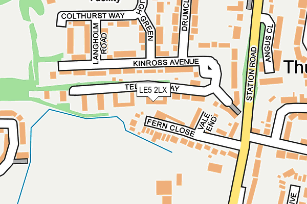 LE5 2LX map - OS OpenMap – Local (Ordnance Survey)