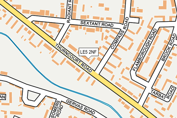 LE5 2NF map - OS OpenMap – Local (Ordnance Survey)