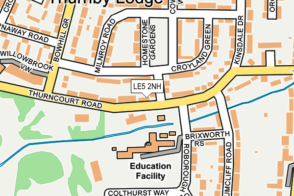 LE5 2NH map - OS OpenMap – Local (Ordnance Survey)