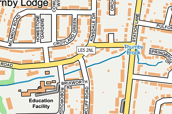 LE5 2NL map - OS OpenMap – Local (Ordnance Survey)