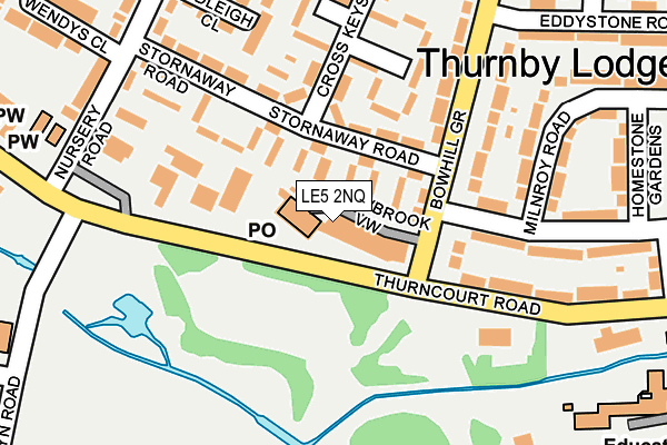 LE5 2NQ map - OS OpenMap – Local (Ordnance Survey)