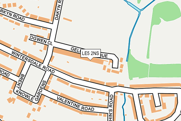 LE5 2NS map - OS OpenMap – Local (Ordnance Survey)