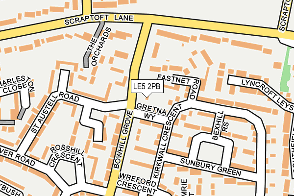 LE5 2PB map - OS OpenMap – Local (Ordnance Survey)