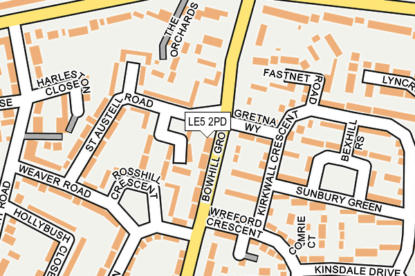 LE5 2PD map - OS OpenMap – Local (Ordnance Survey)