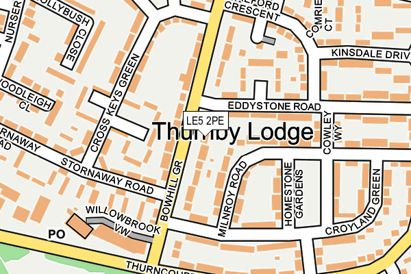 LE5 2PE map - OS OpenMap – Local (Ordnance Survey)