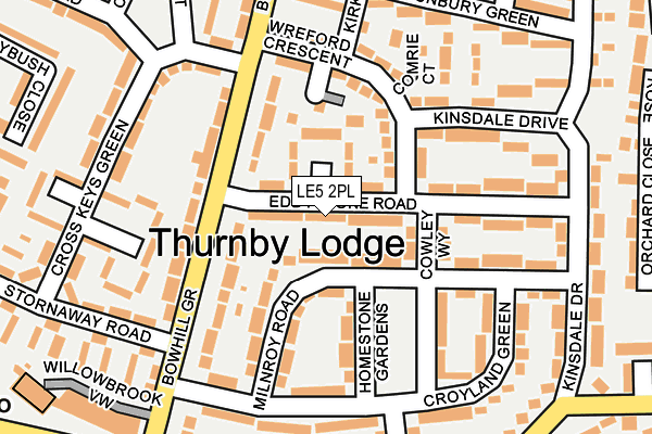 LE5 2PL map - OS OpenMap – Local (Ordnance Survey)