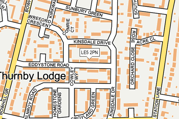 LE5 2PN map - OS OpenMap – Local (Ordnance Survey)