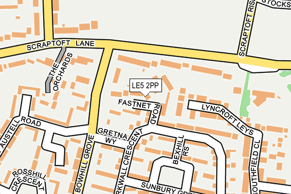 LE5 2PP map - OS OpenMap – Local (Ordnance Survey)