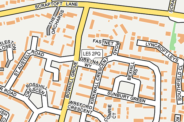 LE5 2PQ map - OS OpenMap – Local (Ordnance Survey)