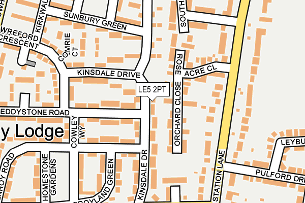 LE5 2PT map - OS OpenMap – Local (Ordnance Survey)