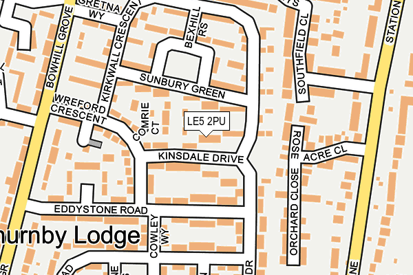LE5 2PU map - OS OpenMap – Local (Ordnance Survey)