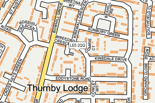 LE5 2QG map - OS OpenMap – Local (Ordnance Survey)