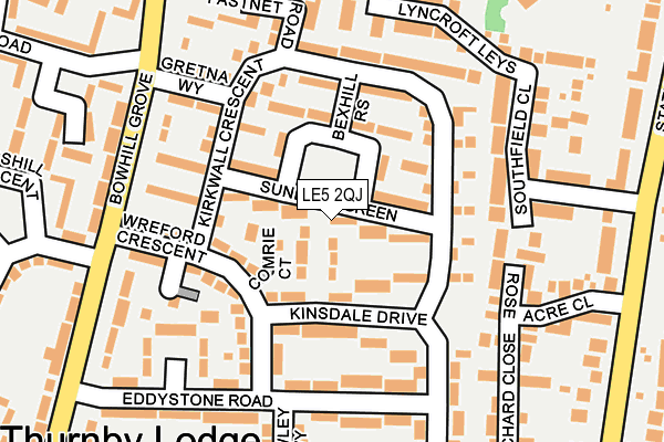 LE5 2QJ map - OS OpenMap – Local (Ordnance Survey)