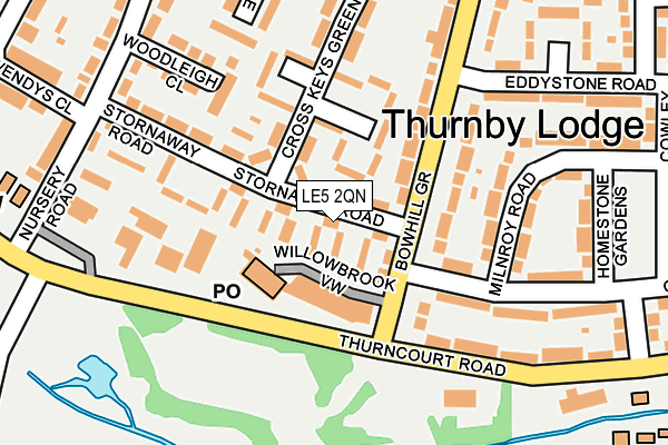 LE5 2QN map - OS OpenMap – Local (Ordnance Survey)