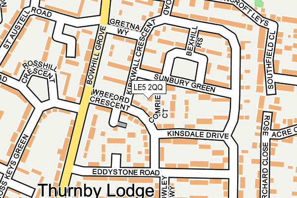 LE5 2QQ map - OS OpenMap – Local (Ordnance Survey)