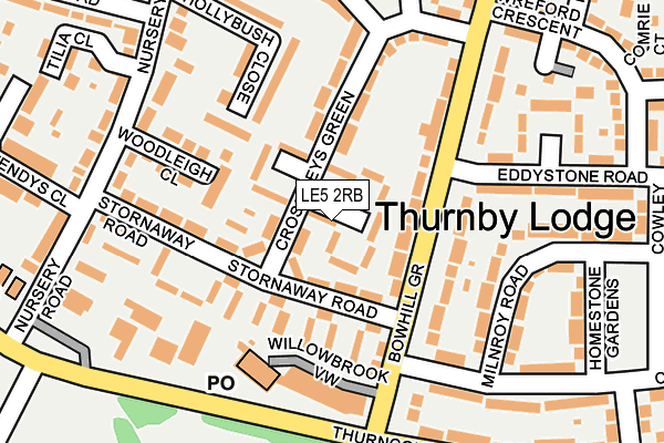 LE5 2RB map - OS OpenMap – Local (Ordnance Survey)