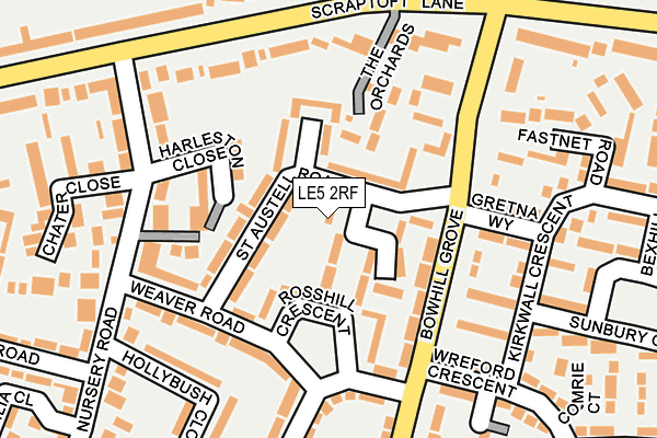 LE5 2RF map - OS OpenMap – Local (Ordnance Survey)